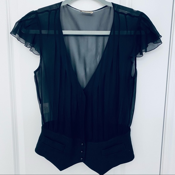 Emporio Armani Silk and Linen Vest Top - Picture 1 of 6